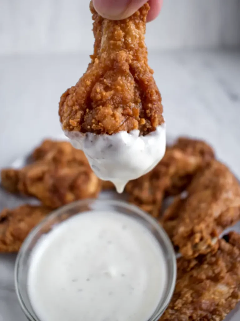 chicken drummie dripped in ranch sauce